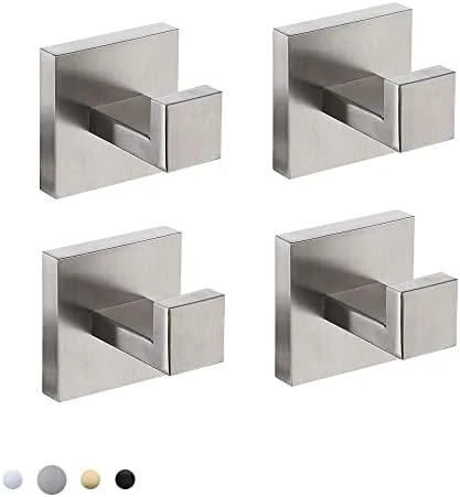 Wall Hooks Towel Hooks Towel Holder Robe Hook Bathroom Hooks Black Heavy Duty Door Hanger Stainless Steel Matt Black 4 Pack 9 Wall Hooks Towel Hooks Towel Holder Robe Hook Bathroom Hooks Black Heavy Duty Door Hanger Stainless Steel Matt Black 4 Pack - Image 9