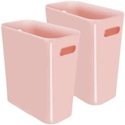 Youngever 2 Pack 3 Gallon Slim Trash Can, Plastic Garbage Container Bin, Trash Bin With Handles For Home Office, Living Room, Study Room, Kitchen, Bathroom (Pink) 12 Youngever 2 Pack 3 Gallon Slim Trash Can, Plastic Garbage Container Bin, Trash Bin With Handles For Home Office, Living Room, Study Room, Kitchen, Bathroom (Pink) -GENERIC Shop 31JyCEdgeEL 1