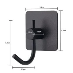 VAEHOLD Adhesive Wall Hooks, Heavy Duty Sticky Holder Waterproof Aluminum Towel Hooks For Hanging Coat, Hat, Key, Clothes, Closet Hook Wall Mount For Kitchen, Bathroom, Office (6, Black) -GENERIC Shop 31Jym8RgqJL