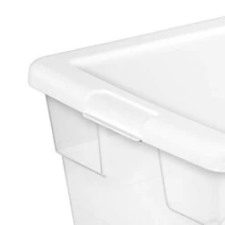 Sterilite 16448012 16 Quart/15 Liter Storage Box, White Lid With Clear Base, 12-Pack 10 Sterilite 16448012 16 Quart/15 Liter Storage Box, White Lid With Clear Base, 12-Pack -GENERIC Shop 31K9iCccGGL
