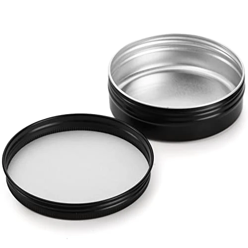 Foraineam 48 Pack 4 Oz Screw Lid Round Tins Aluminium Empty Tins Black Metal Candle Storage Tin Jars Spice Containers Travel Tin Cans 3 Foraineam 48 Pack 4 Oz Screw Lid Round Tins Aluminium Empty Tins Black Metal Candle Storage Tin Jars Spice Containers Travel Tin Cans - Image 3