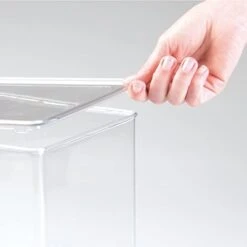 MDesign Plastic Stackable Toy Box Storage Organizer Bin Container With Lid - For Kids Play Room, Living Room, Toy Storage - Hold/Store Toys, Puzzles, Markers, Blocks - Clear -GENERIC Shop 31L6eevECOL