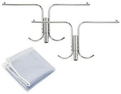 Simple Houseware Industrial Grade Z-Base Garment Rack, 400lb Load With 62" Extra Long Bar W/Clear Cover And Tube Bracket -GENERIC Shop 31L9qSDFXjL