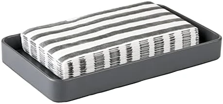 MDesign Modern Decorative Metal Guest Hand Towel Tray Holder Organizer For Disposable Paper Napkins, Jewelry, Makeup - Bathroom Vanity Sink Counter Organization - Unity Collection - Soft Brass 11 MDesign Modern Decorative Metal Guest Hand Towel Tray Holder Organizer For Disposable Paper Napkins, Jewelry, Makeup - Bathroom Vanity Sink Counter Organization - Unity Collection - Soft Brass - Image 11