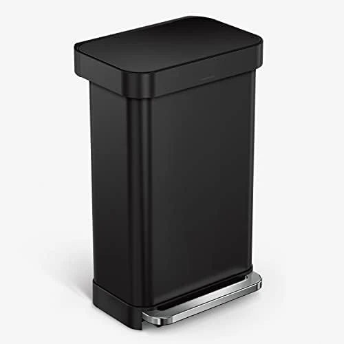 Simplehuman 45 Liter / 12 Gallon Rectangular Hands-Free Kitchen Step Trash Can With Soft-Close Lid, Brushed Stainless Steel 11 Simplehuman 45 Liter / 12 Gallon Rectangular Hands-Free Kitchen Step Trash Can With Soft-Close Lid, Brushed Stainless Steel - Image 11