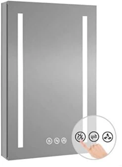 Blossom Recessed Or Surface LED Mirror Medicine Cabinet With Lights, LED Medicine Cabinet W/Defogger, Dimmer, 3X Makeup Mirror, Outlets & USB (24x32/Right Hinge/Zoom Mirror) -GENERIC Shop 31LlRn8IsgL. AC
