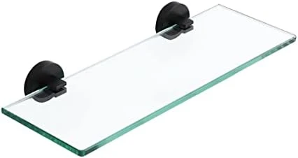 16-Inch Glass Shelves For Bathroom, Bathroom Shelf Tempered Glass 2 Pack Wall Mount SUS 304 Stainless Steel Brushed Finish, A2022S41-2-C1 11 16-Inch Glass Shelves For Bathroom, Bathroom Shelf Tempered Glass 2 Pack Wall Mount SUS 304 Stainless Steel Brushed Finish, A2022S41-2-C1 - Image 11