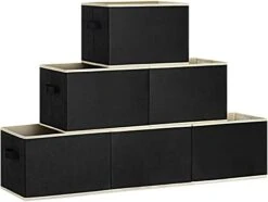 Asxsonn Fabric Storage Bins Large Storage Baskets For Organizing Set Of 3, Large Closet Storage Bins With Reinforced Handles, Foldable Storage Baskets For Shelves, Black, 15" X 11" X 9.6" -GENERIC Shop 31LuQOh9vkL. AC