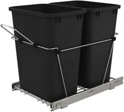 Rev-A-Shelf RV-18KD-18C S Double 35 Quart Sliding Pull-Out Waste Containers Garbage Trash Recycling Bins For Kitchen Cabinets, Black 18 Rev-A-Shelf RV-18KD-18C S Double 35 Quart Sliding Pull-Out Waste Containers Garbage Trash Recycling Bins For Kitchen Cabinets, Black -GENERIC Shop 31MfDwOp8L. AC