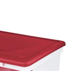 Sterilite Christmas Light And Garland Holiday Decor Home Organizer Clear Storage Container With Red Lid And Reel Slats (4 Pack) -GENERIC Shop 31N0cCAQe5L