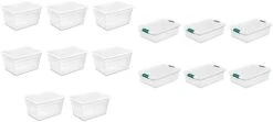 Sterilite 19608006 41 Quart/39 Liter Underbed Storage Box, Clear With White Lid, 6-Pack -GENERIC Shop 31N5omNcdCL. AC