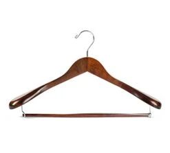 Luxury Wide Shoulder Wooden Hangers 6 Pack, With Locking Bar, Smooth Retro Finish Wood Suit Hanger Coat Hanger For Closet, Holds Up To 20lbs, 360° Swivel Hook, For Jacket, Dress Heavy Clothes Hangers -GENERIC Shop 31NtPGDgGTL