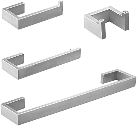 Four Piece Bathroom Accessories Set Stainless Steel Wall Mounted,Brushed Nickel Finished 7 Four Piece Bathroom Accessories Set Stainless Steel Wall Mounted,Brushed Nickel Finished - Image 7