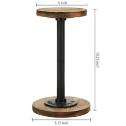 MyGift Rustic Burnt Wood Hat Holder Stand With Industrial Metal Pipe, Wig Rack Or Jewelry Display Riser, Set Of 2 10 MyGift Rustic Burnt Wood Hat Holder Stand With Industrial Metal Pipe, Wig Rack Or Jewelry Display Riser, Set Of 2 -GENERIC Shop 31OvKgVFcsL