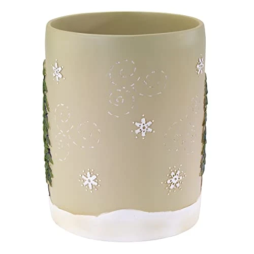 Avanti Linens - Waste Basket, Decorative Trash Can, Holiday Inspired Bathroom Decor (Snowmen Gathering Collection) 3 Avanti Linens - Waste Basket, Decorative Trash Can, Holiday Inspired Bathroom Decor (Snowmen Gathering Collection) - Image 3