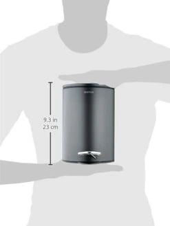 Blomus TUBO Pedal Bin Wastebasket 3L Magnet Charcoal -GENERIC Shop 31PdYB2hQoL