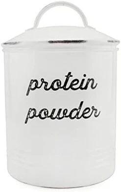 AuldHome Farmhouse Enamelware Straw Holder (White); Rustic Metal Straw Storage Canister -GENERIC Shop 31PhFKhVjHL. AC