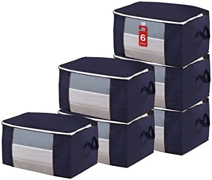 Gloppie Clothes Storage Bag Organizer (6-Pack, 90L) Closet Rrganizers Storage Blanket Clothes Organization And Storage Containers For Bedding Comforters Foldable With Reinforced Handle Clear Window 8 Gloppie Clothes Storage Bag Organizer (6-Pack, 90L) Closet Rrganizers Storage Blanket Clothes Organization And Storage Containers For Bedding Comforters Foldable With Reinforced Handle Clear Window - Image 8