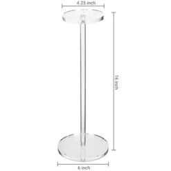 MyGift 16-Inch Clear Premium Acrylic Hat Rack Stand And Wig Holder, Decorative Cap Fedora Cowboy Hat Display Stand With Pedestal And Sturdy Round Base, Set Of 2 -GENERIC Shop 31RiIPVEOXL