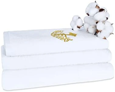 - Luxury Embroidered Turkish Cotton 3 Piece Towel Set - 1 Bath Towel, 1 Hand Towel, 1 Washcloth For Bathroom, College Dorm, Kitchen, Shower, Pool, Hotel, Gym & Spa 7 - Luxury Embroidered Turkish Cotton 3 Piece Towel Set - 1 Bath Towel, 1 Hand Towel, 1 Washcloth For Bathroom, College Dorm, Kitchen, Shower, Pool, Hotel, Gym & Spa - Image 7