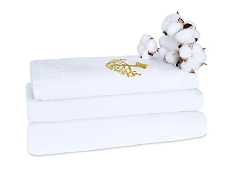 - Luxury Embroidered Turkish Cotton 3 Piece Towel Set - 1 Bath Towel, 1 Hand Towel, 1 Washcloth For Bathroom, College Dorm, Kitchen, Shower, Pool, Hotel, Gym & Spa 1 - Luxury Embroidered Turkish Cotton 3 Piece Towel Set - 1 Bath Towel, 1 Hand Towel, 1 Washcloth For Bathroom, College Dorm, Kitchen, Shower, Pool, Hotel, Gym & Spa
