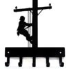 The Metal Peddler Lineman Poleman Wall Key Rack Hanger - Large 9 Inch Wide - Made In USA; Storage Hooks For Home Or Office