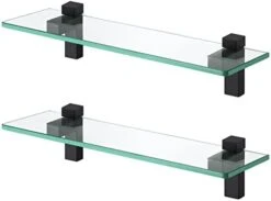 Glass Shelves For Bathroom, 15.8-Inch Bathroom Shelf With Rectangle Tempered Glass And Polished Chrome Bracket Wall Mount 2 Pack, BGS3201S40-P2 23 Glass Shelves For Bathroom, 15.8-Inch Bathroom Shelf With Rectangle Tempered Glass And Polished Chrome Bracket Wall Mount 2 Pack, BGS3201S40-P2 -GENERIC Shop 31Sr7rSG1BL. AC