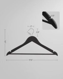 SONGMICS Rubber Coated Wooden Hangers, 20-Pack Clothes Wood Hangers, Non-Slip Coat Hangers, Rubber Hangers With Shoulder Grooves And 360° Swivel Hook, For Suits Shirts Coats, Black UCRW011B02 9 SONGMICS Rubber Coated Wooden Hangers, 20-Pack Clothes Wood Hangers, Non-Slip Coat Hangers, Rubber Hangers With Shoulder Grooves And 360° Swivel Hook, For Suits Shirts Coats, Black UCRW011B02 -GENERIC Shop 31T06PBdpxL