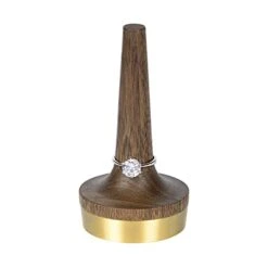 BelaDESIGN Wooden Ring Holder Walnut Wood Ring Holder Stand Jewelry Display, Gift For Engagement, Wedding Ceremony, Anniversary, Valentine's, Men And Women, 1 Piece -GENERIC Shop 31Tct0jTWTL