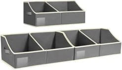 Homsorout Storage Bins, 3 Pack Fabric Bins Baskets For Closet Organization, Cube Storage Organizer Bins For Clothes, Toys, Books, Office Supplies, Grey -GENERIC Shop 31TrB7GDFoL. AC