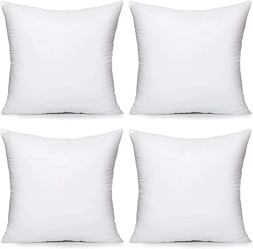 Acanva Throw Pillow Inserts, Euro Sham Form Stuffer With Premium Polyester Micro Fiber, Decorative For Bed, Couch And Sofa, White, 4 Count, (Pack Of 1) 10 Acanva Throw Pillow Inserts, Euro Sham Form Stuffer With Premium Polyester Micro Fiber, Decorative For Bed, Couch And Sofa, White, 4 Count, (Pack Of 1) - Image 10