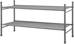 MAX Houser 2-Tier Metal Shoe Rack, Free Standing Shoe Storage Organizer, Wire Grid Shoe Tower For Closet Bedroom, Entryway, Gunmetal -GENERIC Shop 31USkRw9KfS. AC