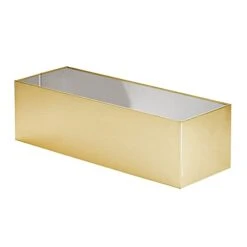 MDesign Steel Floor Stand Toilet Paper Organizer, 4-Roll Tissue Storage Holder Container Bin For Bathroom, Fits Under Sink, Vanity, Shelf, In Cabinet, Or Corner, Metro Collection - Soft Brass -GENERIC Shop 31UVMcxuCOL