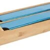 Zeller 25315 Storage Box For Tin Foil/Cling Film With Cutter L 39.5 X W 13 X H 5.4 Cm Bamboo/Stainless Steel