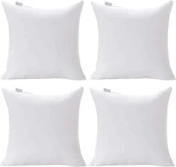 Acanva 20 X 20 Premium Polyester Stuffer Square Form Sham Throw Pillow Inserts, 4 Count (Pack Of 1), White -GENERIC Shop 31W06xOQtBL. AC
