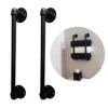 GENERIC Industrial Steel Pipe Towel Rack Holder,Wall Mounted Heavy Duty Towel Bar, Matte Black Finish Hand Towel Rod For Bathroom(2 Pack) (12inch)