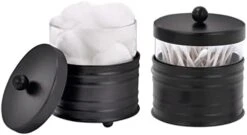 Autumn Alley Deluxe Farmhouse Apothecary Jars Set, Black Bathroom Jars Qtip Holder Glass - Rustic Vanity Organizer For Bathroom Counter, Cotton Balls, Swabs, Rounds, Salts 2 Small Glass Jars With Lids 10 Autumn Alley Deluxe Farmhouse Apothecary Jars Set, Black Bathroom Jars Qtip Holder Glass - Rustic Vanity Organizer For Bathroom Counter, Cotton Balls, Swabs, Rounds, Salts 2 Small Glass Jars With Lids -GENERIC Shop 31WgMg CDGL. AC