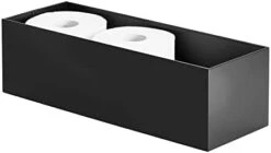 MDesign Steel Floor Stand Toilet Paper Organizer, 4-Roll Tissue Storage Holder Container Bin For Bathroom, Fits Under Sink, Vanity, Shelf, In Cabinet, Or Corner, Metro Collection - Soft Brass -GENERIC Shop 31WkORzU89L. AC