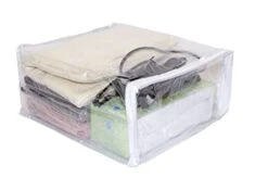10-Pack Clear Vinyl Storage Bags 9 X 11 X 5 Inch With Zipper And 7.5" Display Pocket
