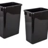 Hardware Resources Plastic Trash Can - Indoor Garbage Bin For Kitchen, Home, Office & Commercial Use - Large Waste Disposal Tub, CAN-35 Plastic Waste Container- 35-Quart (8.75-Gallon), Black, 2 PCS