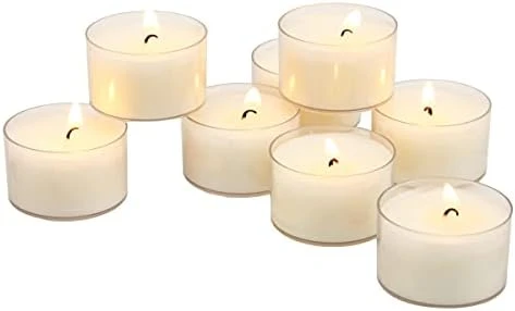 Stonebriar 96 Pack Unscented 6 To 7 Hour Extended Burn Time Clear Cup Tea Light Candles,White 8 Stonebriar 96 Pack Unscented 6 To 7 Hour Extended Burn Time Clear Cup Tea Light Candles,White - Image 8