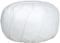 Moderner Faux Leather Pouf Unstuffed Ottoman Moroccan Footstool, Floor Footrest Cushion, Storage Solution - Natural Brown Color (Brown, 23x11) -GENERIC Shop 31YnohcgPAL. AC