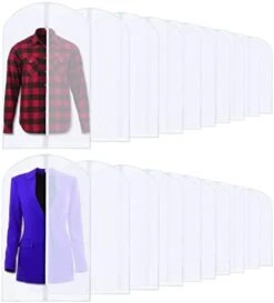 Plixio 40" Clear Garment Bags For Hanging Clothes - Plastic Suit Bags For Closet Storage - Men Women Clothes Protector Dress Covers With Zipper For Shirts, Fur Coats, Dance Costumes Clothing (Clear - 5 Pack: 40") -GENERIC Shop 31YzzcRAYwL. AC
