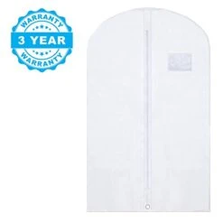 Plixio 40" Clear White Hanging Garment Bags For Closet Storage - Clothing, Coat, Dance Costumes, Suit Bags For Travel And Clothes Storage - Men Suit Cover, Clear Garment Bag, Dress Bag - (10 Pack) -GENERIC Shop 31ZjsrUJjFL