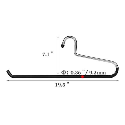 VASLIM Extra-Wide Drapery Hangers Blanket Hangers Heavy Duty Black Vinyl Coated Nonslip - Holds Up To 40 Lbs - Great For Quilts, Comforters, Table Cloths, Bedding, Towels, Rugs (8 Pack) 4 VASLIM Extra-Wide Drapery Hangers Blanket Hangers Heavy Duty Black Vinyl Coated Nonslip - Holds Up To 40 Lbs - Great For Quilts, Comforters, Table Cloths, Bedding, Towels, Rugs (8 Pack) - Image 4