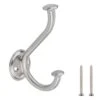 Amazon Basics Coat Wall Hook - Satin Nickel, 5-Pack