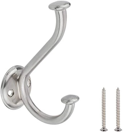 Amazon Basics Coat Wall Hook - Satin Nickel, 5-Pack 5 Amazon Basics Coat Wall Hook - Satin Nickel, 5-Pack - Image 5