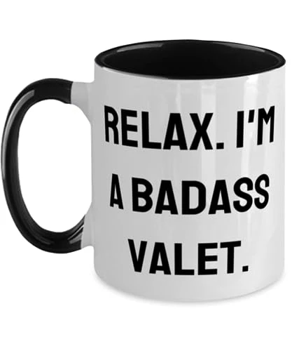 GENERIC Surprise Valet Gifts, Relax. I'm A Badass Valet, Sarcasm Two Tone 11oz Mug For Men Women, Cup From Friends, Valentines Day Mug, Two Tone Coffee Mug, Ceramic Valentines Mug, Oz Ceramic Mug, Valet Love 1 GENERIC Surprise Valet Gifts, Relax. I'm A Badass Valet, Sarcasm Two Tone 11oz Mug For Men Women, Cup From Friends, Valentines Day Mug, Two Tone Coffee Mug, Ceramic Valentines Mug, Oz Ceramic Mug, Valet Love