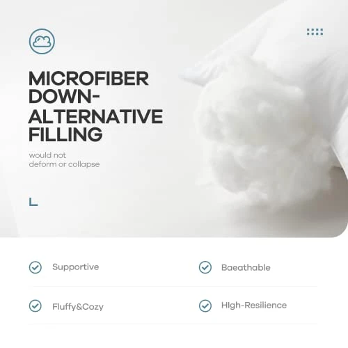 Acanva Throw Pillow Inserts, Euro Sham Form Stuffer With Premium Polyester Micro Fiber, Decorative For Bed, Couch And Sofa, White, 4 Count, (Pack Of 1) 2 Acanva Throw Pillow Inserts, Euro Sham Form Stuffer With Premium Polyester Micro Fiber, Decorative For Bed, Couch And Sofa, White, 4 Count, (Pack Of 1) - Image 2