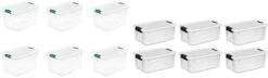 Sterilite 64 Qt./61 L Latching Box Clears, Quart, White, 6 Count -GENERIC Shop 31b4y1q3PbL. AC